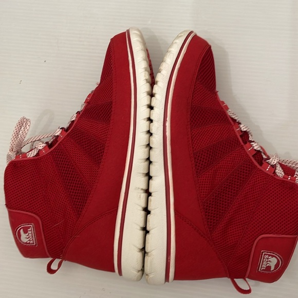 SOREL TIVOLI GO HIGH-TOP RED SNEAKERS WOMENS SIZE 8.5 - Picture 13 of 14